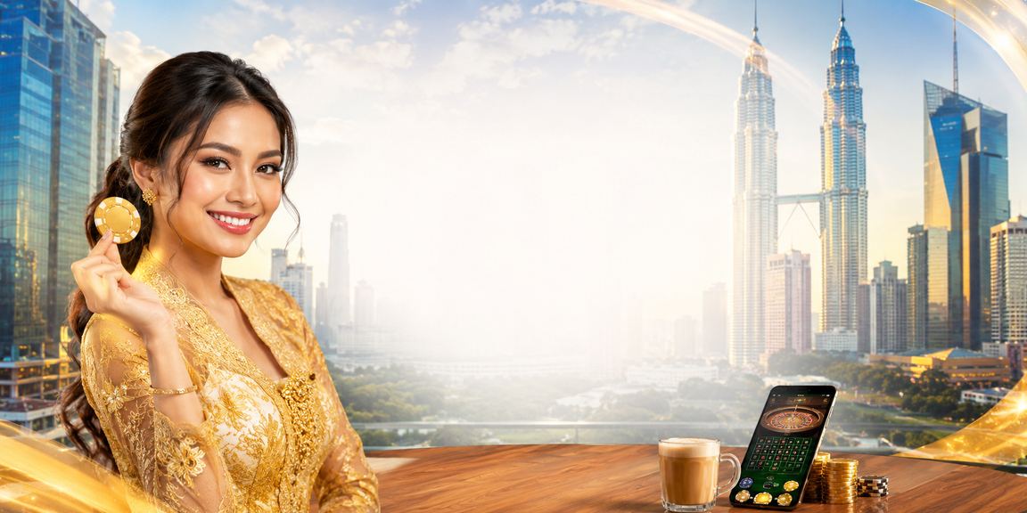 Pemain menikmati roulette kasino mudah alih di Kuala Lumpur dengan suasana tradisional